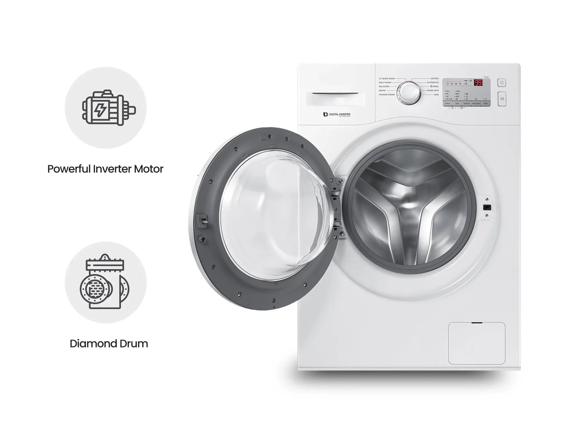 Washing Machine   Fully Automatic Front Load With Metal Stand